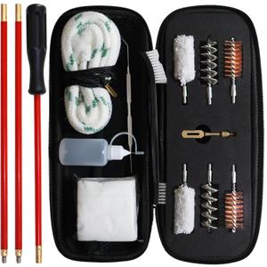 Shotgun Cleaning Kit 12 Gauge Gun Cleaning Kit 12 GA for Shotguns with 12 Gauge Gun Snake, Gun Cleaning Brushes, Cotton Mops, Cleaning Pick, Cleaning Patches, Oil Bottle