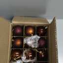 Lunmon 24 Pcs Brown Christmas Ball Ornaments 2.4 Inch Glitter Matte Shiny Chocolate Xmas Baubles Rustic Neutral Farmhouse Xmas Tree Hanging Decorations Modern Christmas Home Decor for Tree Holiday