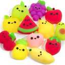 Mr. Pen- Fruit Squishy Toys, 12 Pack, Washable Twistable Stretchy Squishies, Soft Stress Relief Sensory Toys for Squeezing, Kids Gifts, Party Favors & Classroom Rewards