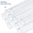 uxcell 10 Pcs Clear Plastic Rigid Tubing 24mm ID x 25mm OD, 0.5 Meters L