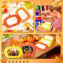 Geelin 12 Pack Thanksgiving DIY Crafts Wooden Pumpkin Picture Frame Unfinished Solid Wood Fall Pumpkin Photo Frame for Thanksgiving Christmas Party Gift Tabletop Display DIY Activities Decoration