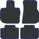 Car Floor Mat for BMW X3 G01 X4 G02 2018 2019 2020 2021 2022 2023 2024 Custom Fit Black Navy Blue Rubber Auto Floor Liners Set All Weather Protection Heavy Duty Odorless