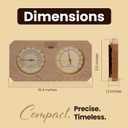 Sauna Thermometer and Hygrometer 2-in-1 Handcrafted from Canadian Red Cedar Wood - Analog Temperature & Humidity Gauge Fahrenheit & Celsius Premium Glass Dial Luxury Sauna Accessories