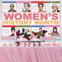 Women’s History Month Bulletin Board Decorations Photo Booth Backdrop International Women’s Day Poster Famous Women Inspirational School Classroom Office Wall Decor, 3.6ft*5.9ft