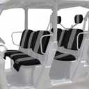 SAPUBK Custom-fit UTV Seat Covers Set Replace for Can Am Defender MAX HD8/9/10 DPS HD8/9/10 XT Accessories, 1680D UTV Seat Covers with Pockets & 2 Headrest Covers