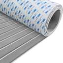 KXKZREN EVA Foam Boat Decking with 3M Adhesive Backing - Strong Self-Adhesive Faux Teak Flooring Sheet 94.5" x 47.2"/35.4"/11.8" Anti-Slip Marine Mats for Motorboat Jon Boats Yacht Kayak, 94.5"L x 23.6"W, area 15.5sq.ft