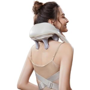 Luxe Wearable Neck & Shoulder Massager with Heat - Eco-Friendly Material, Ergonomic Design, Deep Kneading for Pain Relief, Ideal Gift for All