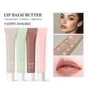 2 x 4Pcs Summer Lip Glossy Butter Balm Set, Instant Moisture Sheer Tint, Non-Sticky, Conditioning Formula to Soothe & Repair Dry, Chapped Lips, Jelly Lip Stain with Natural Scent (#1+2+3+4, 4Pcs)