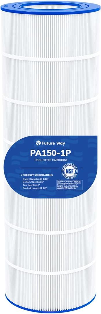 Future Way CC150 Pool Filter Cartridge Replacement for Pentair Clean & Clear 150, Replace Pleatco PAP150, Pentair R173216, Unicel C-9415, 150 sq.ft