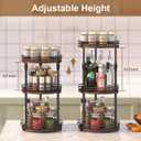 Across-Star Lazy-Susan-Organizer-Spice-Rack, 3-Tier Rotating Spice Organizer For Cabinet Pantry, Seasoning Holder Shelf With Adjustable Height, Kitchen Counter Shelf Countertop Organzier