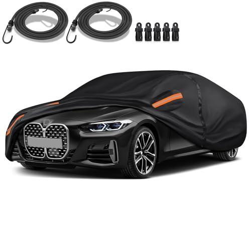 QUYDDC Special 16-Layer Full Car Cover Fit for 2014-2024 BM-W 420i 430i 435i 440i Series/ M4 Ultra Heavy 600D Oxford Cloth, All-Weather Protection Summer Sun Exposure and Winter Snow Rain Dust UV