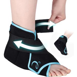 Comfytemp Ankle Ice Pack Wrap for Plantar Fasciitis Relief, Foot Support Brace for Sprain, Cold Bag for Injury, Achilles Tendonitis, Heel Spur, Swelling, Hot Cold Compress, Running Essentials - 1 Pack