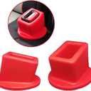 Seat Belt Buckle Holder Easy Access to The Buckles of Rear Seats - Plug The Seat Belt in with Only One Hand Friendly to Kids, and Passengers with Special Needs (Red x2)