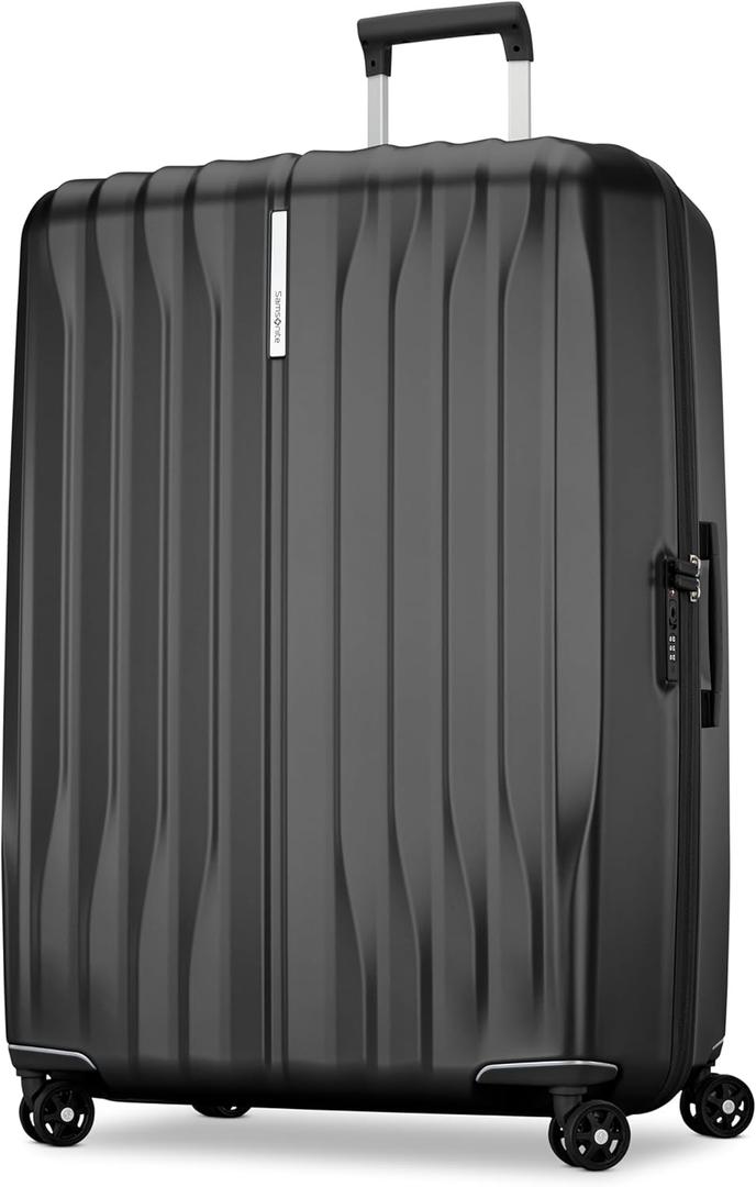 Samsonite UpLIFT 31" Lightweight Hardside X-Large Checked Luggage with Spinner Wheels - Expandable Luggage - Airline-Approved, Polycarbonate Hard Suitcase for Ultra Lightweight Travel - Phantom Black (Checked-X-Large-31-Inch)