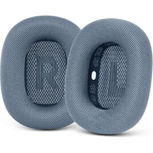 GEVO Upgraded Ear Cushions Replacement Earpads for Apple AirPods Max Headphones, Mesh Fabric Ear Pads Ear Covers Cups with Memory Foam and Magnet for AirPods Max (Light Blue)