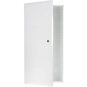 On-Q 28" Structured Media Enclosure with Hinged Cover Lock, 20 Gauge CRS, Flush or Surface Mount
