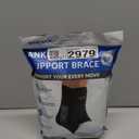 Slim-Fit Ankle Brace for Sprained Ankle, Quick Lace Up Ankle Support for Women Men with 2 Auto-Shaped Pads, Air Fabric Cool Ankle Stabilizer for Injury Recover, Running,Sports,S(10-11.6) (Black)