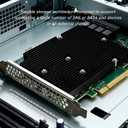 LSI SAS 9300-16I HBA Card, 16 Port 12Gbps HBA Controller Card, for Windows, Linux and More, Serial SATA, SAS Interface, PCIe
