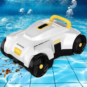 KimPump Automatic Pool Vacuum Robot, Cordless Robotic Pool Cleaner for Above Ground Pools and Flat Inground Pools, Pool Vacuum Cleaner Automatically Removes Debris Underwater, 90-120Min Runtime