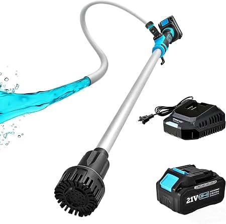 Cordless Stick Water Transfer Pump 720GPH 32FT Head with 4000mAh 21V Battery and Fast Charger 45 Minutes Run Time Battery Water Pump 3/4" Outlet for Garden Farm Hot Tub Pool RV Boat Draining