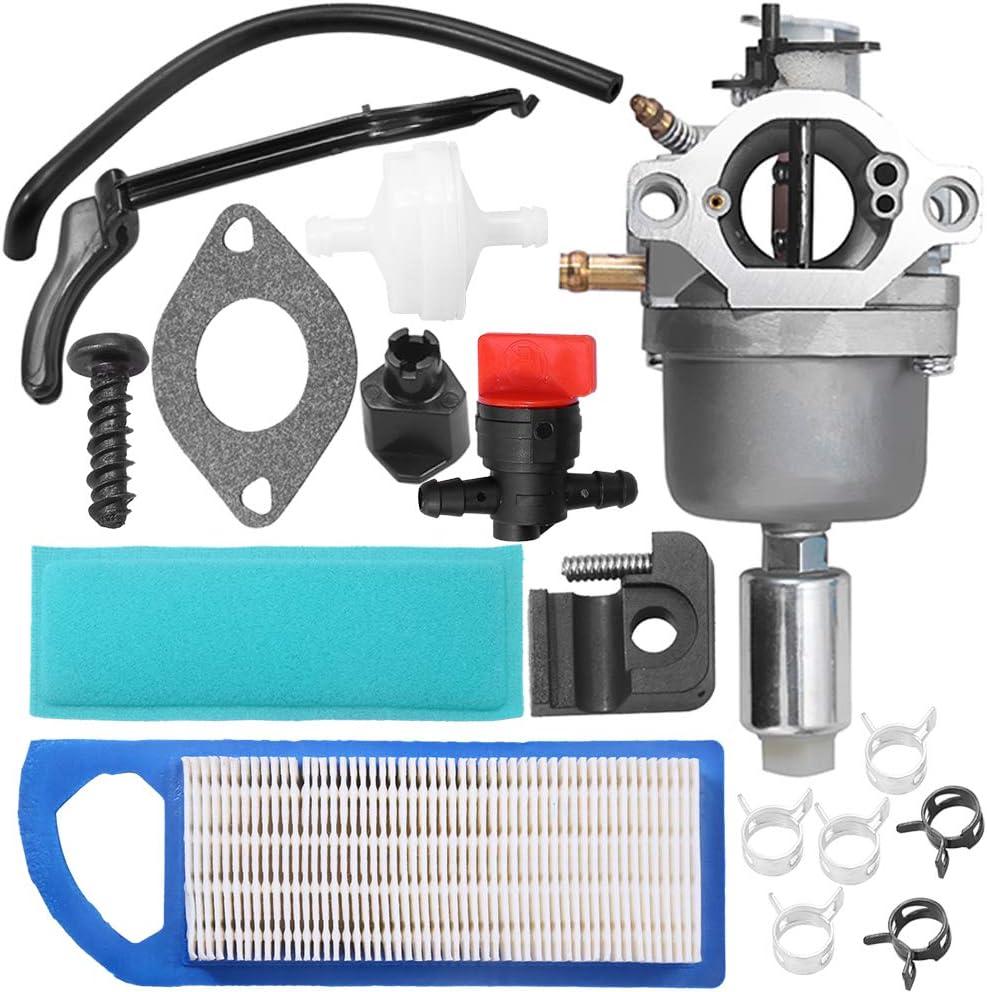 MIA12509 MIA11474 MIA11520 Carburetor Compatible with John Deere L107 L108 115 LA115 LA105 D110 LA125 Lawn Mower Tractor with GY20573 M149171 Air Filter Pre Fuel Filter