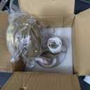 Gold Wall Sconces Vintage Bathroom Vanity Light Fixtures Frosted Milk Glass & Brass Base Indoor Wall Mount Light for Living Room,Bedroom, Bathroom, Mirror, Hallway, Stairway (Bulb not Included)