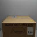 Open-Top Self Cleaning Litter Box, Automatic Litter Box with Dual Safety Sensors, Anti-Pinch Protection, Large Capacity, APP Control, White-Grey