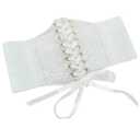 Corset Women's Wide-Brimmed Retro-Style Corset Belt with Floral Embroidery