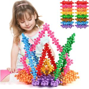 TOMYOU 400 Pieces Building Blocks Kids STEM Toys Educational Building Toys Discs Sets Interlocking Solid Plastic for Preschool Kids Boys and Girls Aged 3+, Safe Material Creativity, Medium