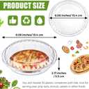 Vesici 30 Pcs 6'' Plastic Disposable Pie Containers Clear Dessert Containers with Lids Round Pie Keeper Clamshell Takeout Food Carrier for Takeout Boxes Food Cake Doughnut Storage