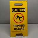 "Caution - Tripping Hazard" Folding Floor Sign By SmartSign | 25" x 12" Plastic