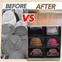 20 x Gilprop 20 Pcs Hat Boxes for Men Black Gift Boxes with Window Display Box for Hat Storage Container for Baseball Caps, Dad Hat, Billed Cap, Snapbacks, Paper Fold Box Packing Box 8.1 x 8.1 x 5.1