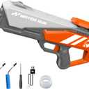 Electric Water Gun for Adults Kid, Powerful Automatic Squirt Gun, High Powered Shooting 100+ Times, Long Range Auto Water Blaster, Pool Outdoor Water Toy(Brown)
