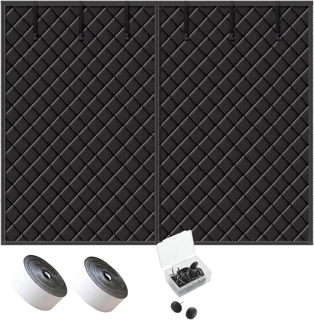 Magnetic Garage Door Insulation Curtain 8x7ft 12x8ft Waterproof Oxford Windproof, Soundproof, Energy-Saving Garage Door Screen Cover Winter(12 * 8ft) (Black) Magnetic Garage Door Insulation Curtain 8x7ft 12x8ft Waterproof Oxford Windproof, Soundproof, Energy-Saving Garage Door Screen Cover Winter(12 * 8ft) (Black)