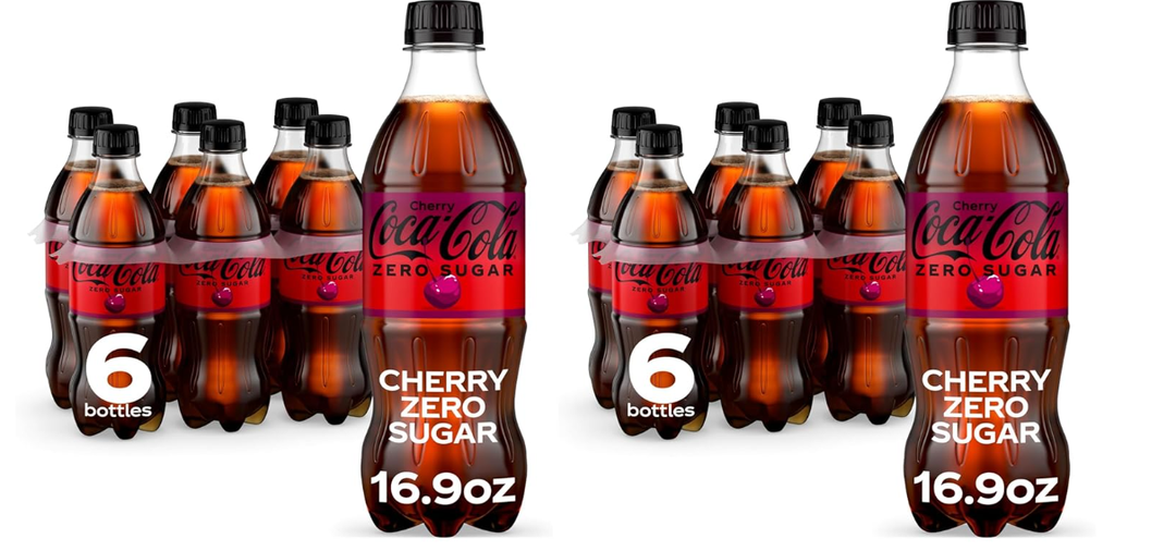 Coca-Cola Zero Sugar Cherry Diet Soda Soft Drink, 16.9 fl oz, 12Pack BB: 02 Mar 2026