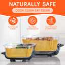 200PCS Air Fryer Liners for Ninja Crispi - FN101, Disposable Parchment Paper Liners - 100 Large (4QT) & 100 Small (6-Cup), Non-Stick, Square, Bleach-Free Accessories