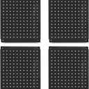 Metal Pegboard 12-Inch Tall x 16-Inch Wide Heavy Duty Wall Organizer for Home Garage Tool Storage 4pcs Black