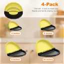 4 Pack Tortilla Sealers, 4-In-1 10"+8"+6"+4" Flour Tortilla Crimper, Quesadilla Maker, Tortilla Press - Make Tacos, Crumpet, Calzones, Burritos - Environmentally Friendly Biodegradable Material (Yellow and black)