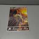 2 x ALKB Jesus and Lamb Metal Sign Wall Art Gifts for Christians.He Left The 99 to Rescue Me Sign Print Christian Home,Office,Bedroom Wall Decor 8 x 12 Inch