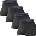 Pair of Thieves Men's Trunks  Breathable, No-Chafe Comfort Underwear for Men  Multi-pack Options for Everyday Wear (Medium, Black/Grey)