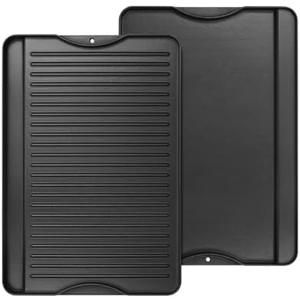 Amazon.com: AJinTeby 2-in-1 Reversible 16 x 24 Pre-Seasoned Cast Iron Cooking Griddle for Gas Stove/Charcoal/Electric/Propane/Gas Grill, Flat Griddle Top Plate for Camping Tailgating: Home & Kitchen