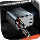 LISEN Retractable Car Charger, for Gifts for Him Her, Cars Adapter USB C Fast Charger, Car Accessories Gadgets for Men Women Travel Essentials Gift for iPhone 17 Pro Max 16 15 14 13 12, Samsung S26