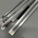 12 Pcs Metal Adjustable File Cabinet Rails Set Include 8 Hanging File Rail Clips 4 Cabinet Dividers Bars Suitable for Cabinets with Drawer Thickness Less Than 1/8 Inch(Silver,10-18 Inch)