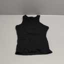 SUUKSESS Women Padded Cotton Ribbed Tank Tops 2025 High Neck Racerback Basic Tops (Medium, Black)