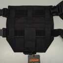 EXCELLENT ELITE SPANKER Tactical MOLLE Drop Leg Platform Universal Drop Leg Panel with Adjustable Belt & Thigh Straps (Black)