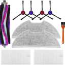 E10s Replacement Parts Accessories Compatible with Eureka E10s Robot Vacuum Cleaner, Including 1 Main Brush, 2 Hepa Filters, 2 Mop Pads, 4 Edge-Sweeping Brushes (9Pc)