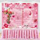 Valentine's Day Christian Backdrop for God John 3:16 Happy Valentines Day Banner Background 7x5FT Christian Valentines Day Decorations for School Classroom