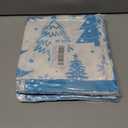 2 x Lanpn White and Blue 16x16 Christmas Pillow Covers Set of 4, Decorative 16 Inch Winter Snowflake Throw Pillow Case Xmas Cushion Cover for Indoor Home Sofa Light Blue