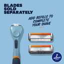 Dollar Shave Club | Razor Handle (2 Pack) Blue | Replacement Razor Blade Handles | Not Compatible with Other Razor Brands