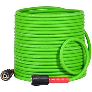 YAMATIC Flexible Pressure Washer Hose 75FT 1/4", 3200 PSI, M22-14mm Female Ends, Kink-Resistant Replacement for Gas/Electric Power Washer Troy-Bilt Ryobi Craftsman